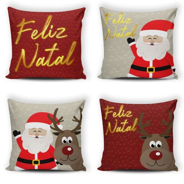 Kit 4 Almofadas Natalinas