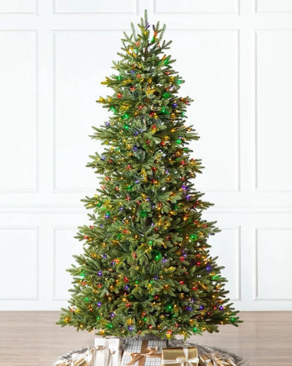 Árvore de Natal Norway Spruce com Galhos Articulados, Suporte Metálico e Micro LEDs Coloridos Embutidos