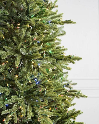 Árvore de Natal Norway Spruce com Galhos Articulados, Suporte Metálico e Micro LEDs Coloridos Embutidos