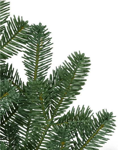 Árvore de Natal White Spruce Verde com Galhos Articulados, Suporte Metálico e Micro LEDs Embutidos
