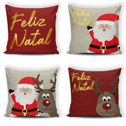 Kit 4 Almofadas Natalinas